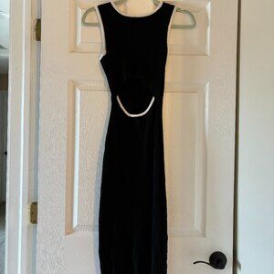 Black/White Cut out knit maxi dress size medium